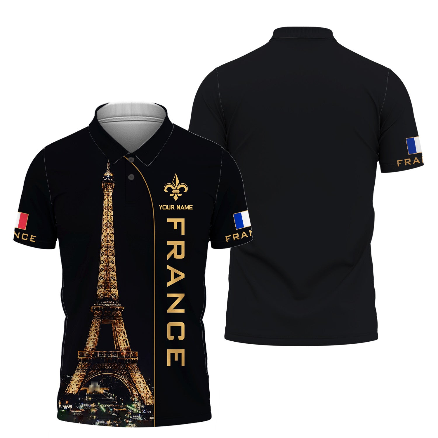 France Shirt Eiffel Personalized Name 3D Shirt Gift For France Lovers