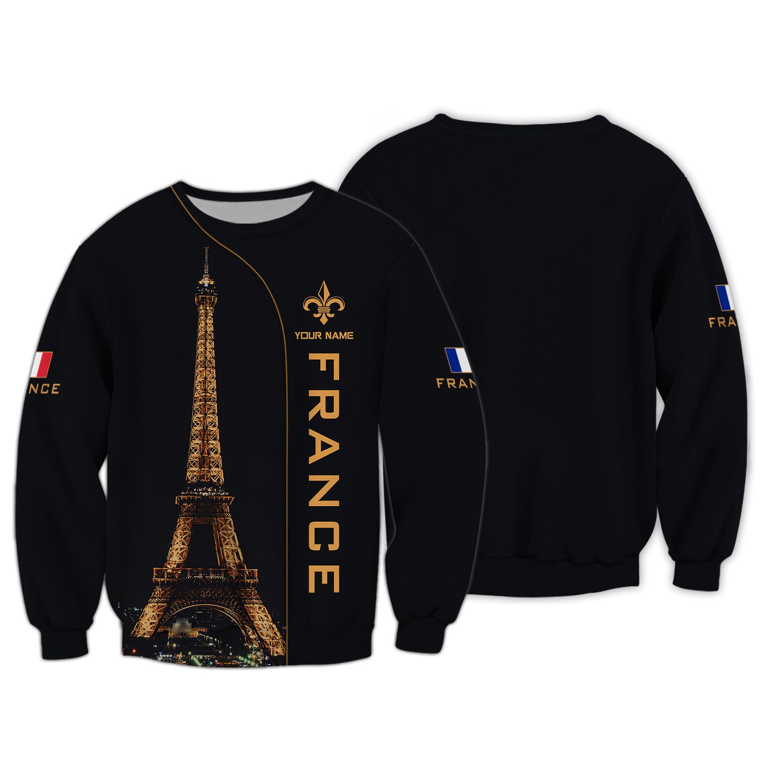 France Shirt Eiffel Personalized Name 3D Shirt Gift For France Lovers