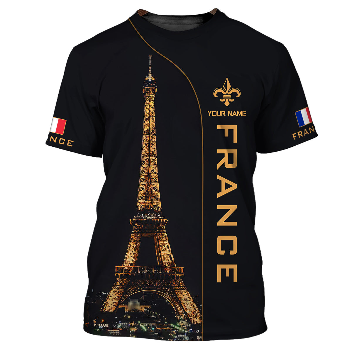 France Shirt Eiffel Personalized Name 3D Shirt Gift For France Lovers