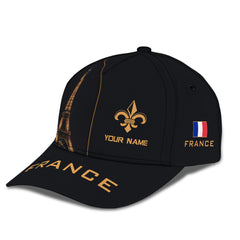 France Classic Cap Eiffel Personalized Name 3D Classic Cap Gift For France Lovers