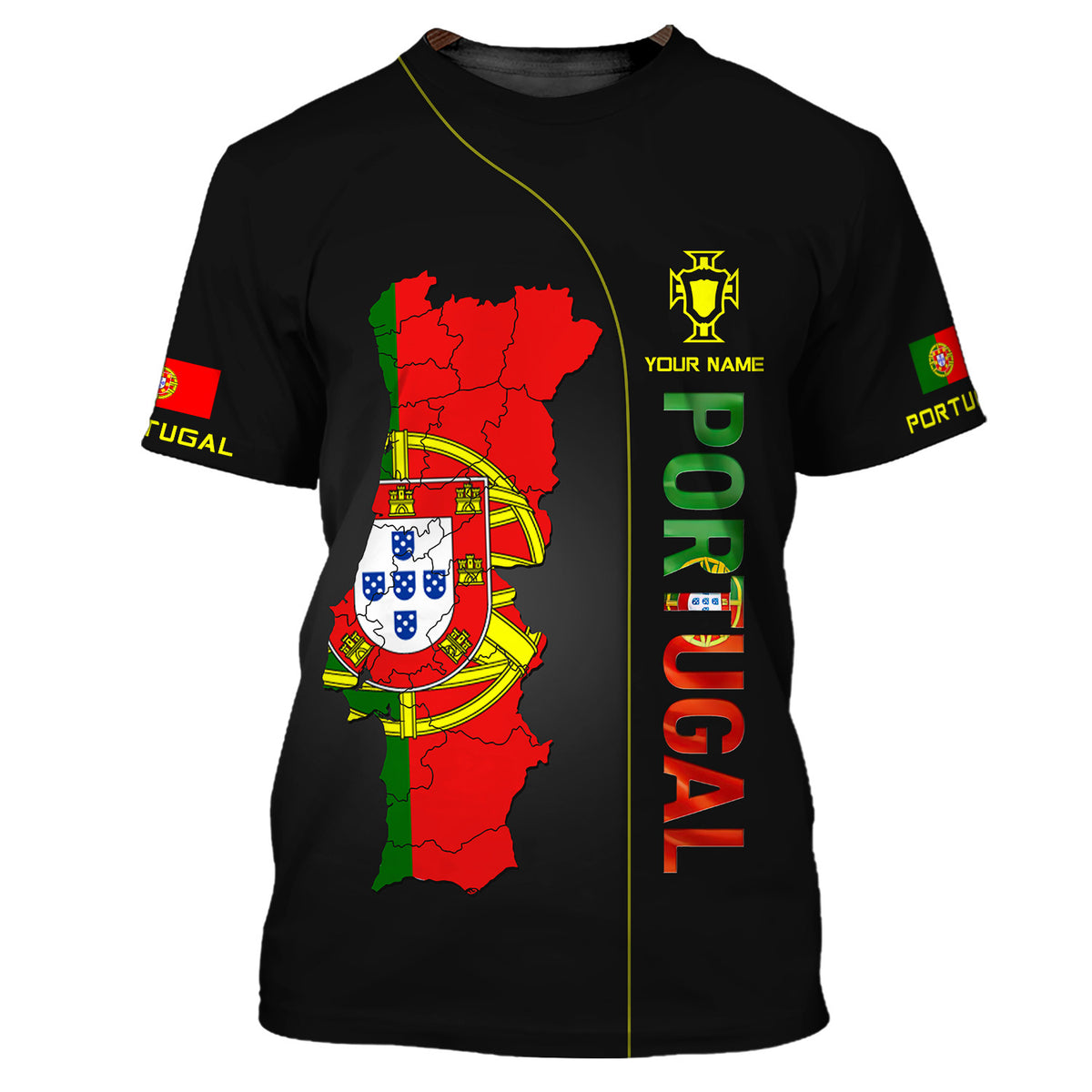 Portugal Personalized Name 3D Shirt Custom Gift For Portugal Lovers