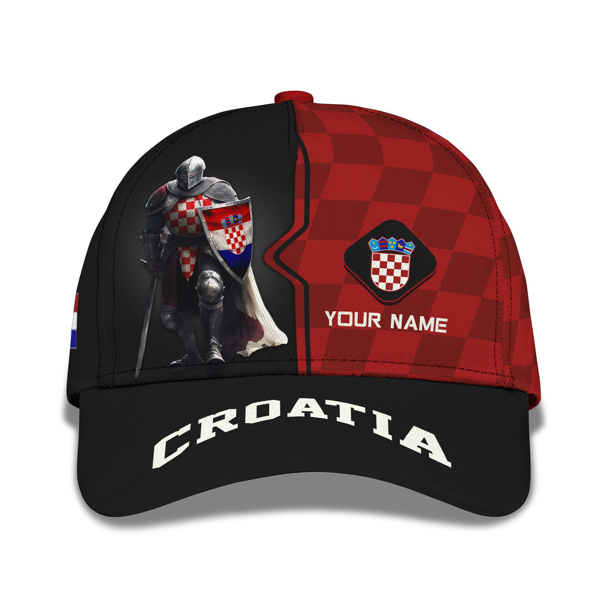 Custom Name 3D Knight Croatia Classic Cap Personalized Gift For Croatia Lovers