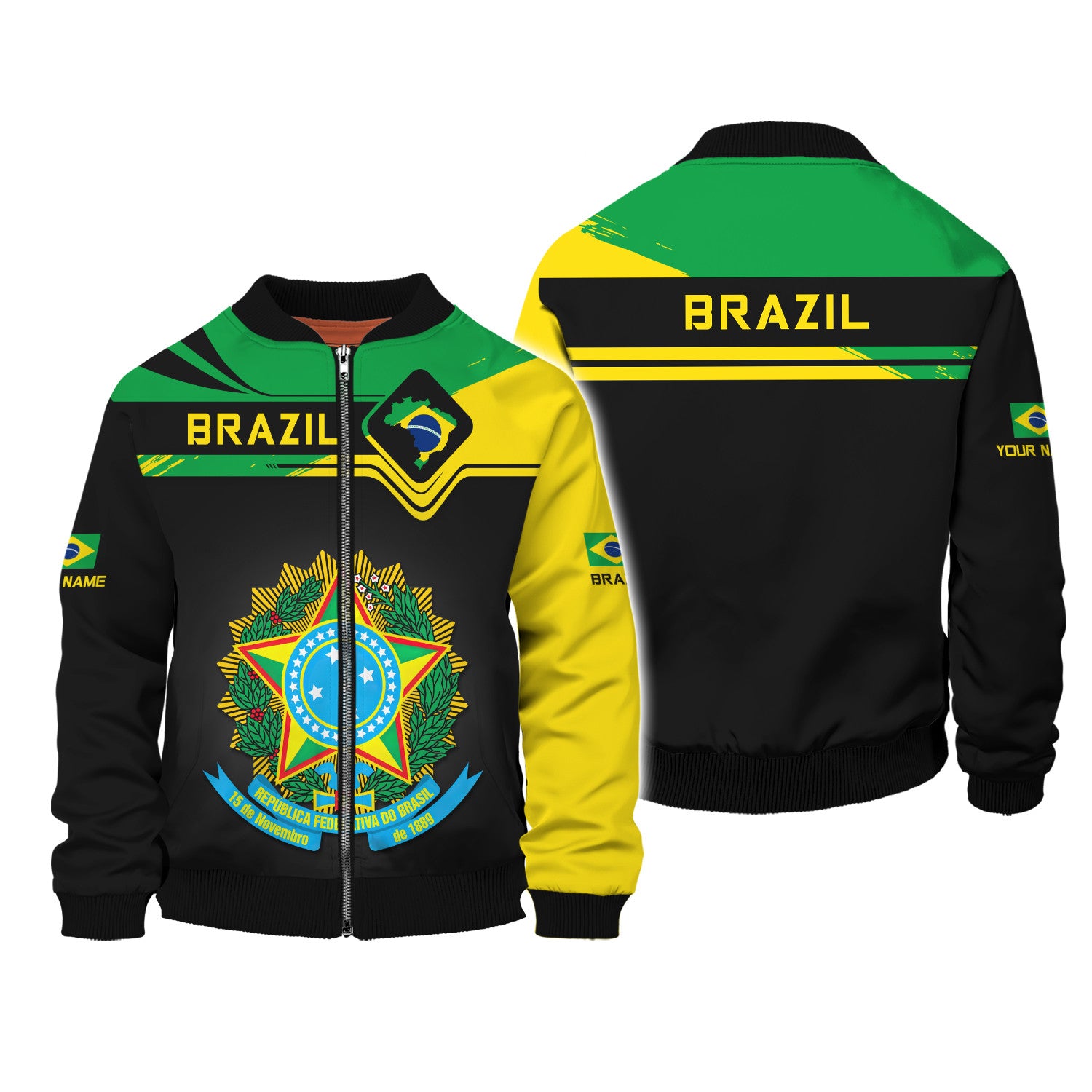 Custom Name 3D Brazil Shirts Personalized Gift For Brazil Lovers