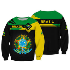 Custom Name 3D Brazil Shirts Personalized Gift For Brazil Lovers