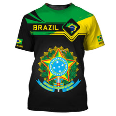 Custom Name 3D Brazil Shirts Personalized Gift For Brazil Lovers