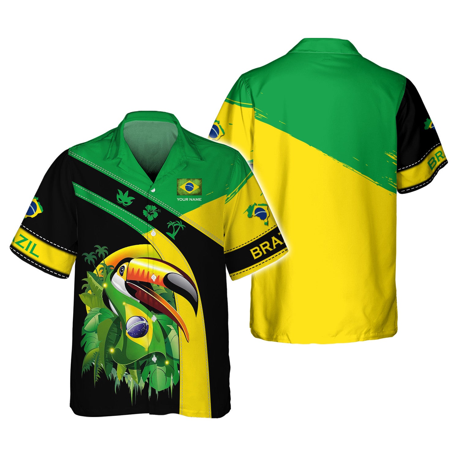 Brazil Personalized Name 3D Brasil Shirt Custom Gift For Brazil Lovers