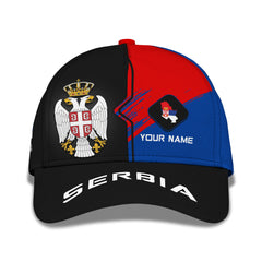 Serbia Personalized Name 3D Classic Cap Custom Gift For Serbia Lovers