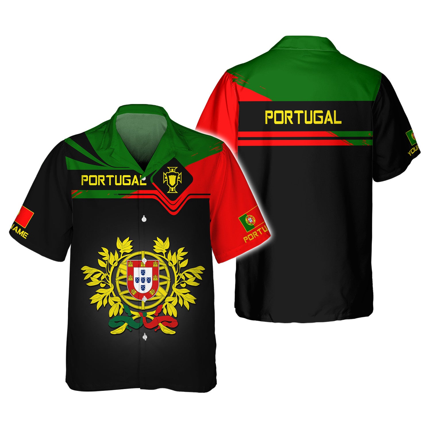 Love Portugal 3D Custom Name Portugal Shirt Gift For Men & Woman