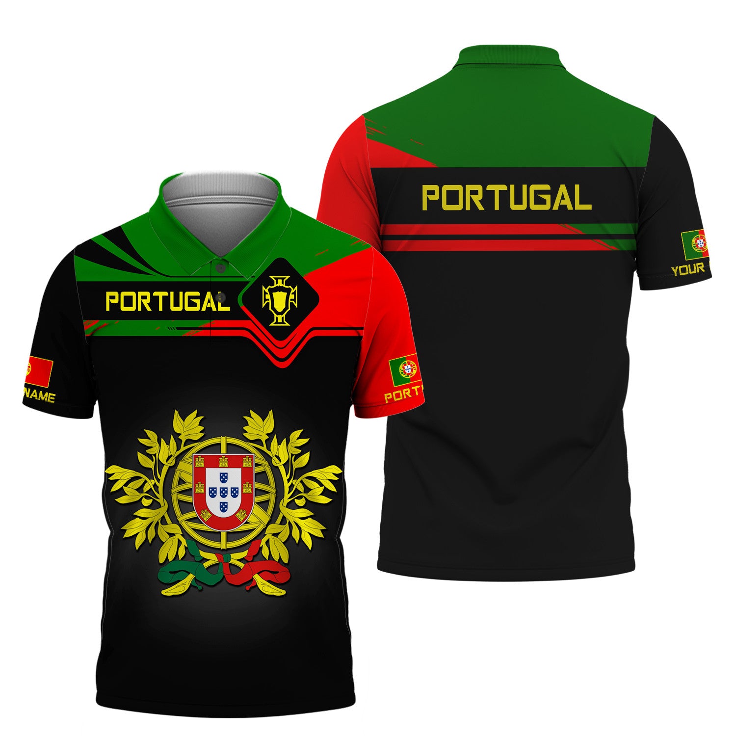 Love Portugal 3D Custom Name Portugal Shirt Gift For Men & Woman