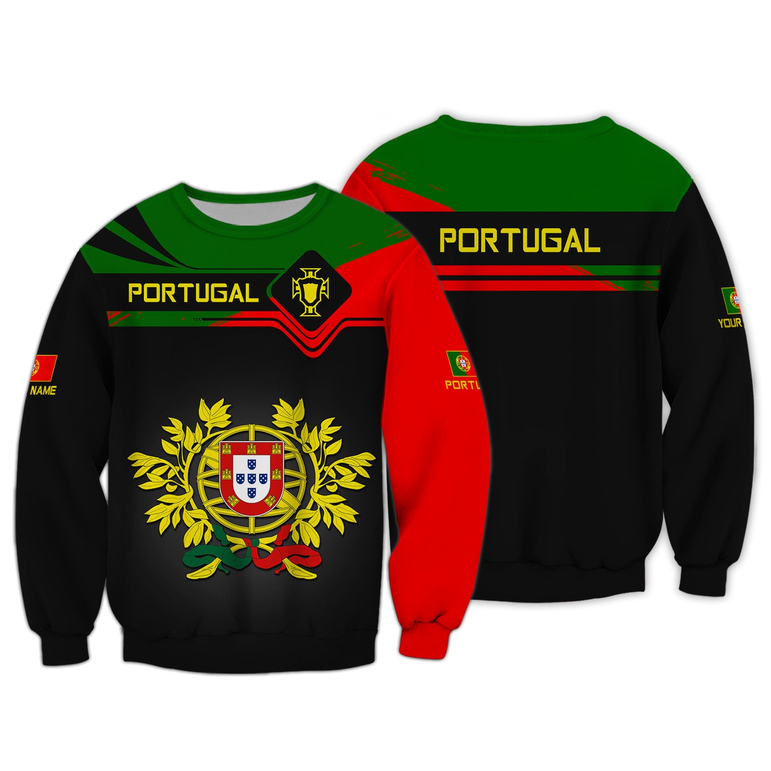 Love Portugal 3D Custom Name Portugal Shirt Gift For Men & Woman