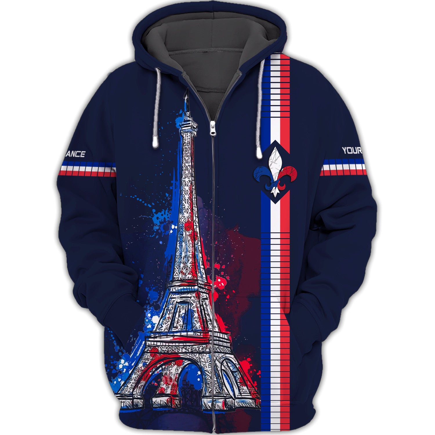 France Personalized Name 3D Shirt France Flag Custom Gift For France Lovers