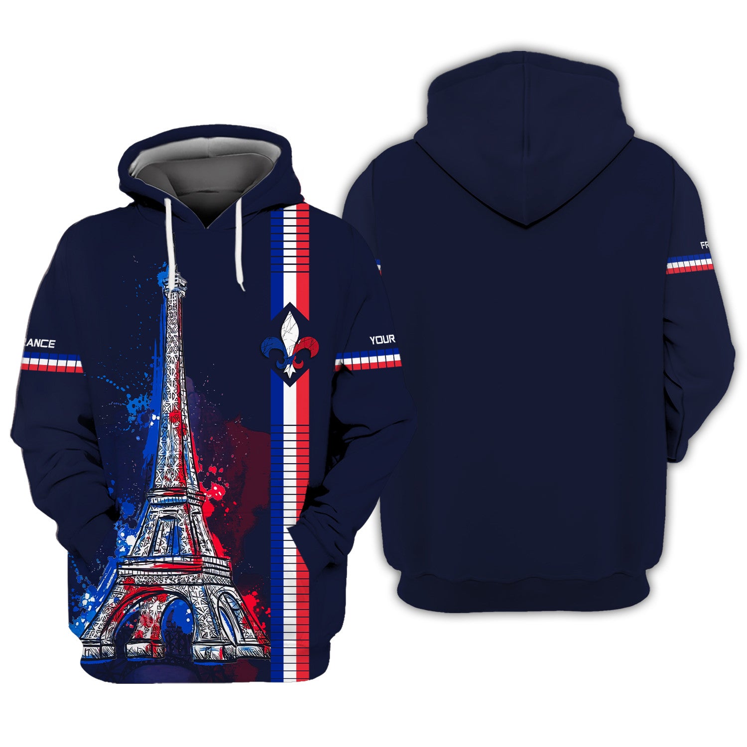 France Personalized Name 3D Shirt France Flag Custom Gift For France Lovers