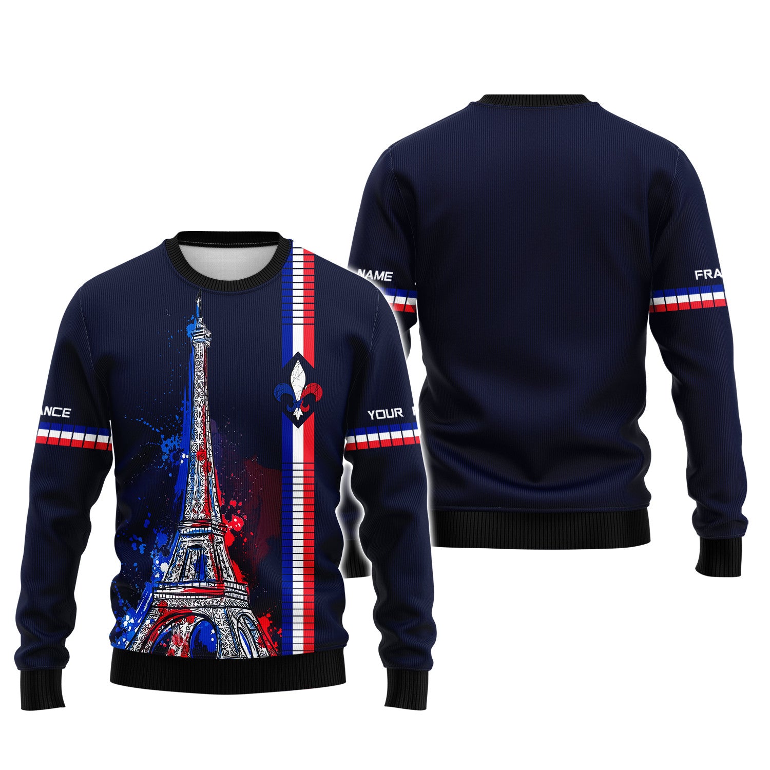 France Personalized Name 3D Shirt France Flag Custom Gift For France Lovers