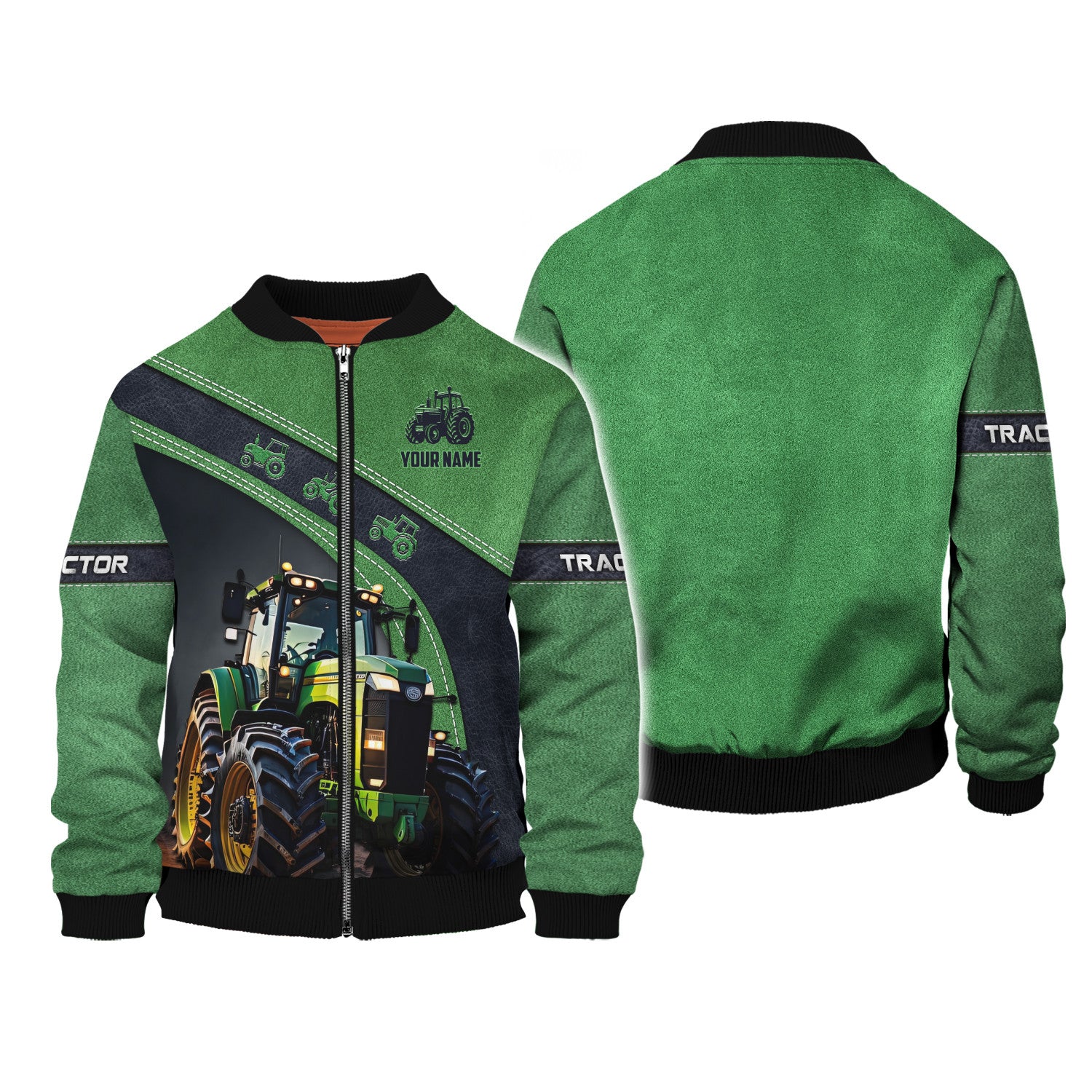 Tractor Personalized Name 3D Zipper Hoodie John Deere Gift For Jeep Lovers