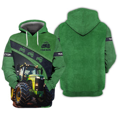 Tractor Personalized Name 3D Zipper Hoodie John Deere Gift For Jeep Lovers