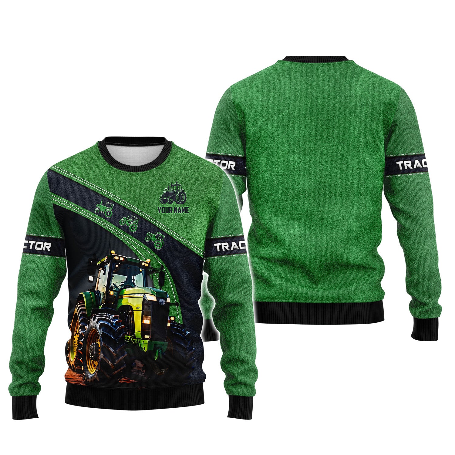 Tractor Personalized Name 3D Zipper Hoodie John Deere Gift For Jeep Lovers