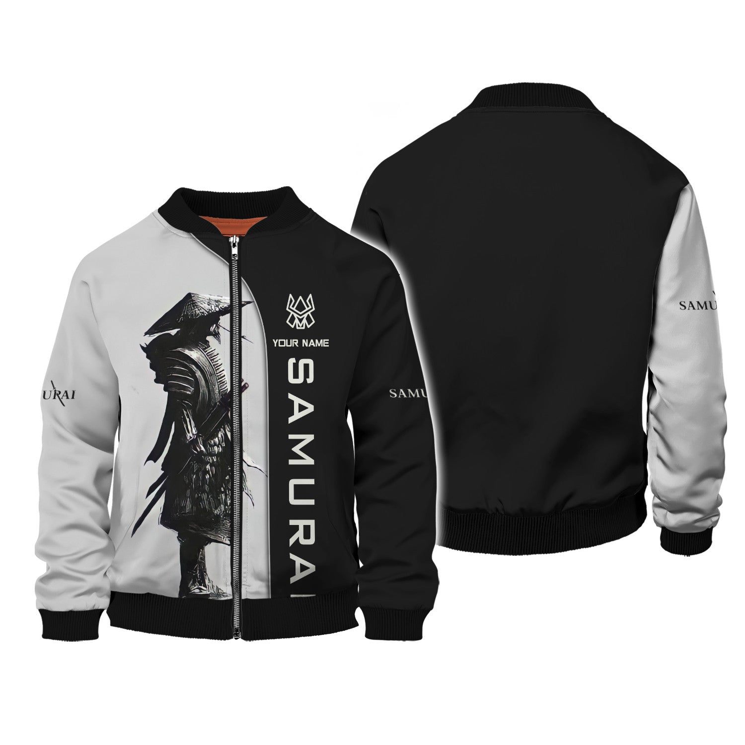 Samurai Personalized Name 3D Zipper Hoodie Custom Gift For Samurai Lovers