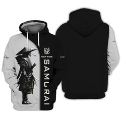 Samurai Personalized Name 3D Zipper Hoodie Custom Gift For Samurai Lovers