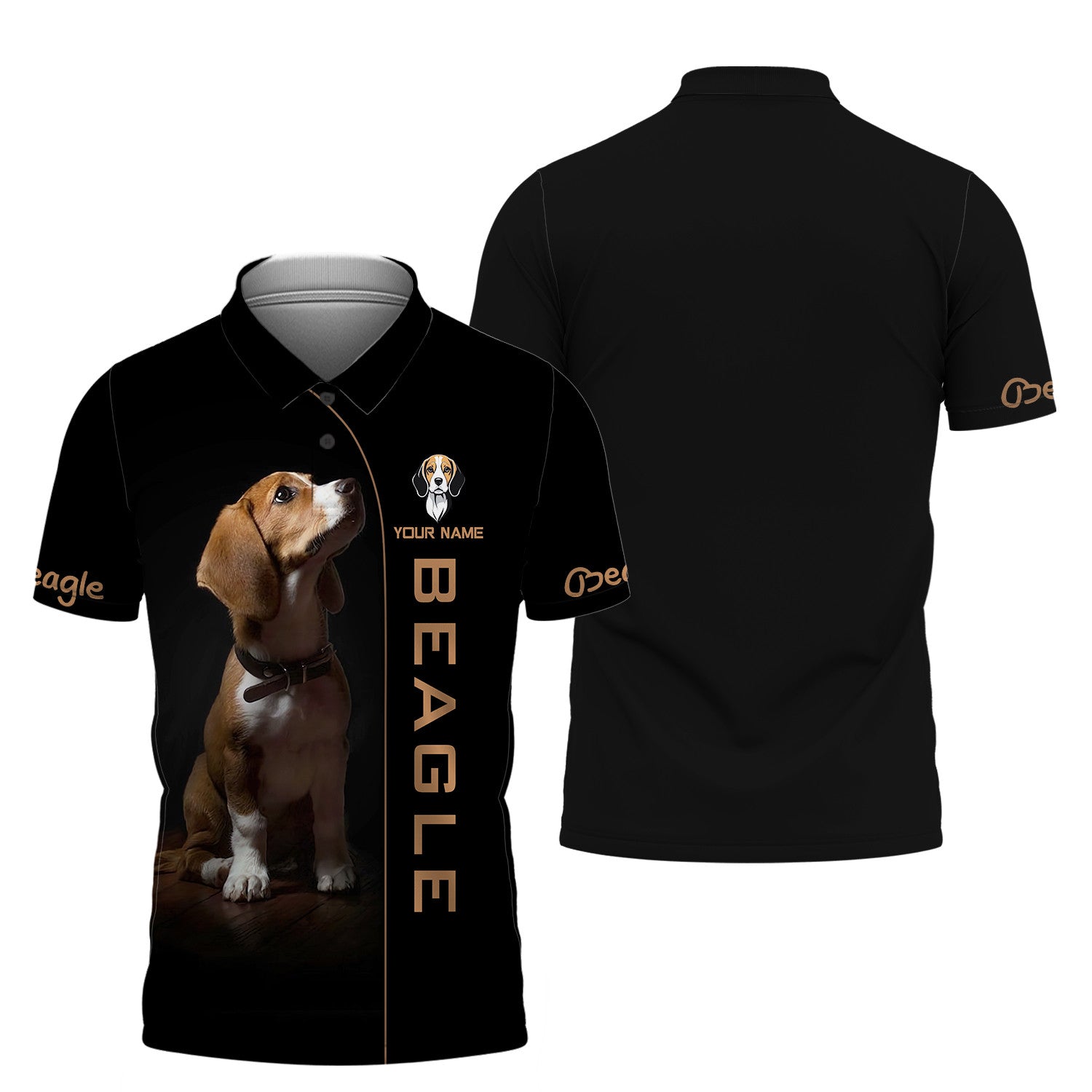 Custom Name 3D Beagle Zipper Hoodie Beagle Personalized Name Zipper Hoodie For Beagle Lovers