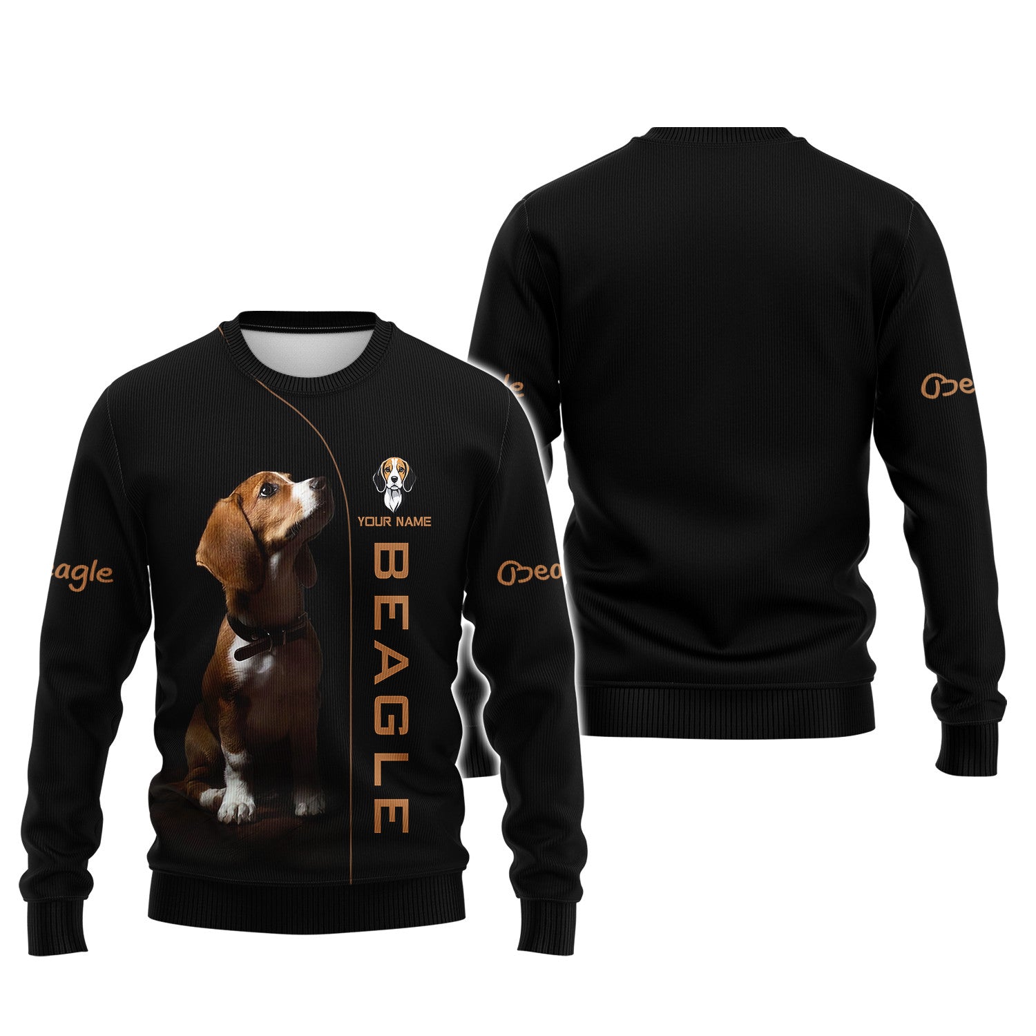 Custom Name 3D Beagle Zipper Hoodie Beagle Personalized Name Zipper Hoodie For Beagle Lovers