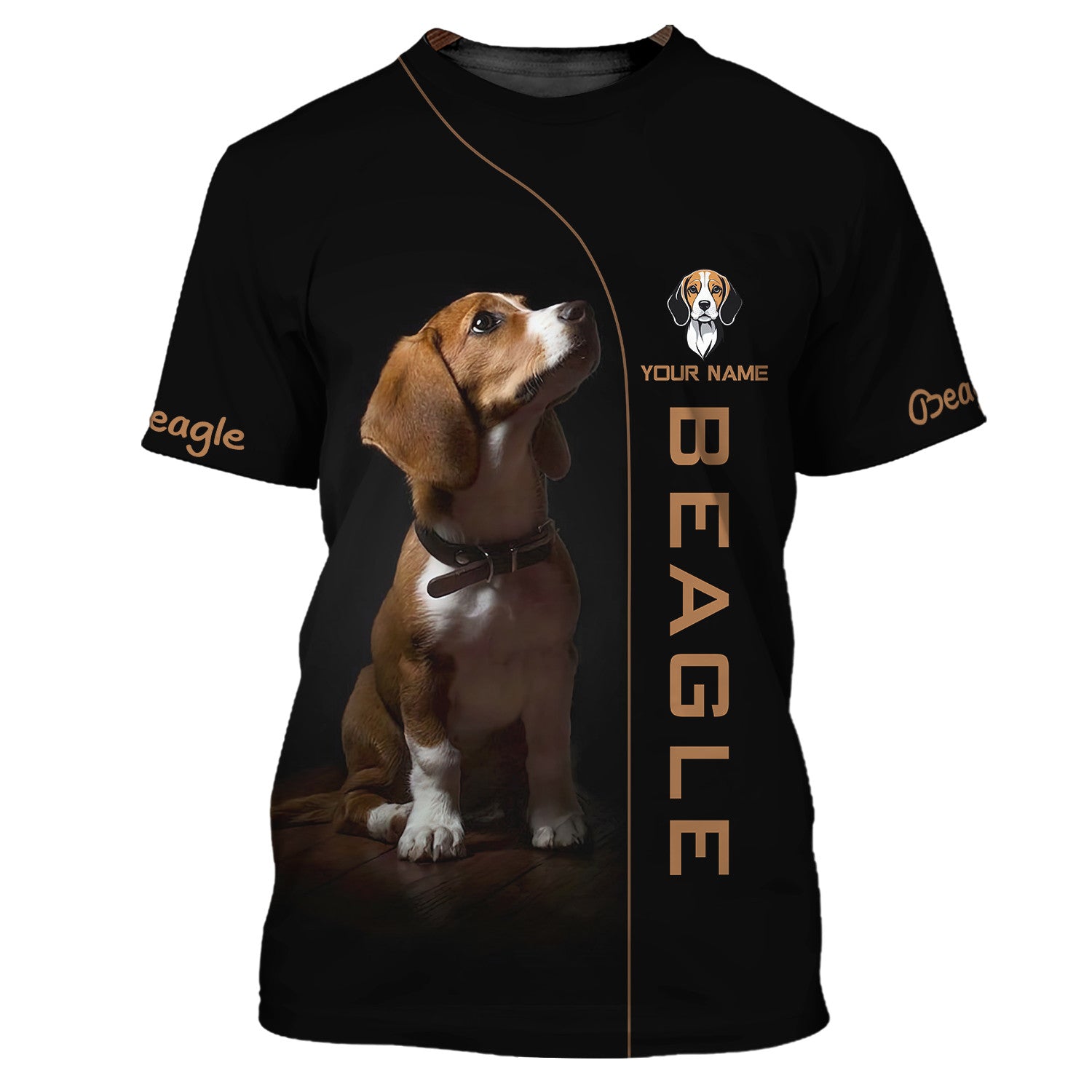 Custom Name 3D Beagle Zipper Hoodie Beagle Personalized Name Zipper Hoodie For Beagle Lovers