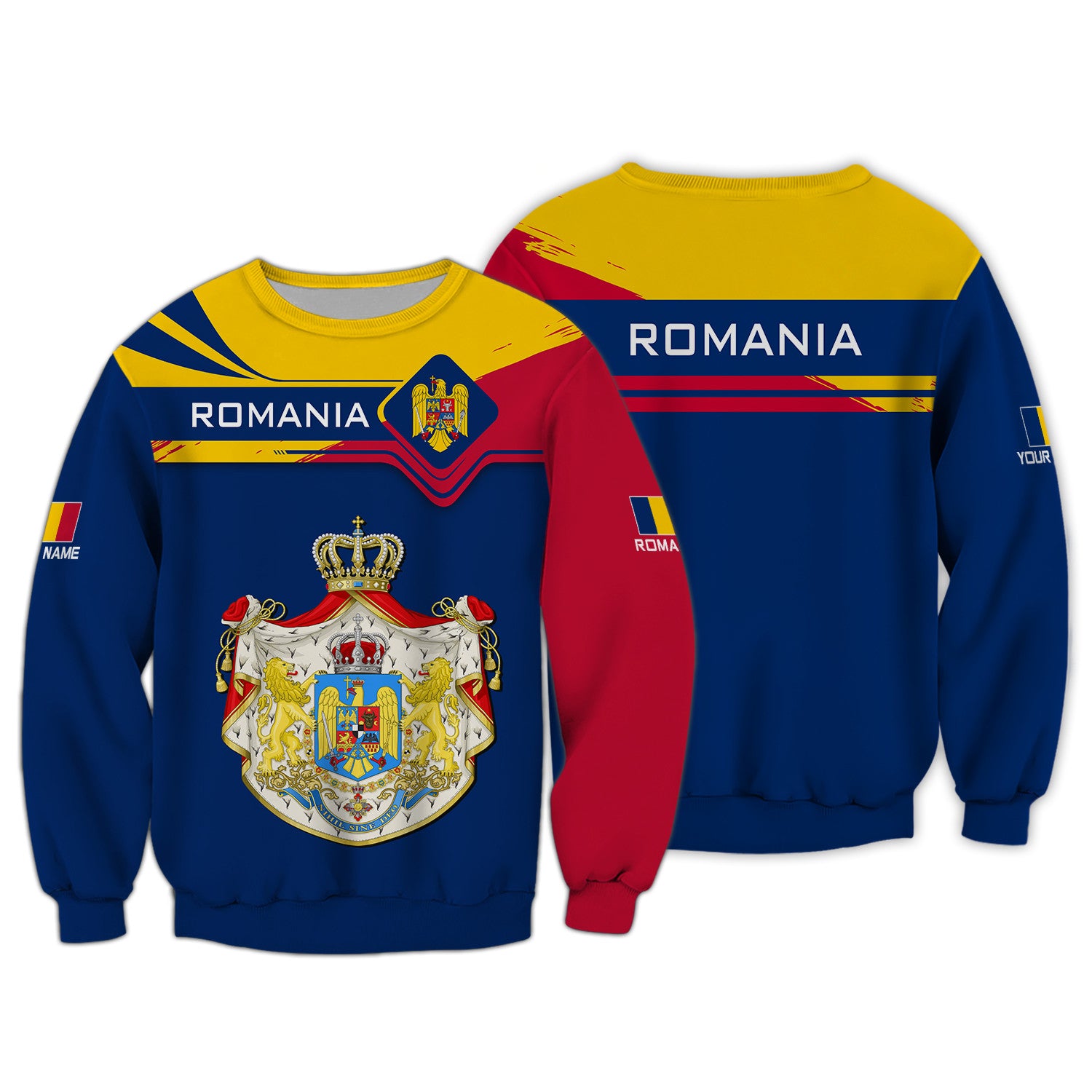 Romania Personalized Name 3D Shirt Gift For Romania Lovers