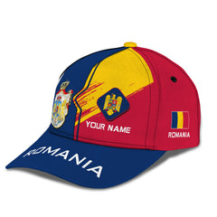 Romania Personalized Name 3D Classic Cap Gift For Romania Lovers