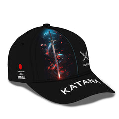 Katana Samurai Personalized Name 3D Classic Cap Custom Gift For Katana Lovers