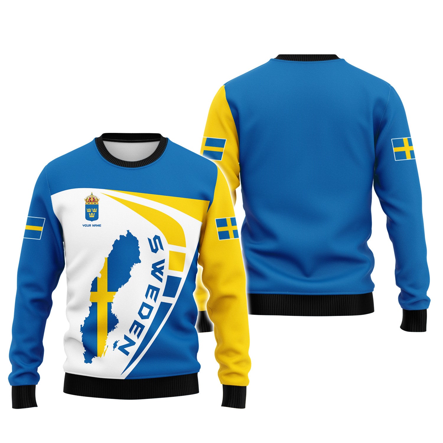 Personalized Name Sweden 3D Full Print Zipper Hoodie Gift For Sweden Lovers