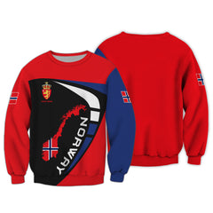 Personalized Name Norway 3D Full Print Shirt Gift For Norway Lovers