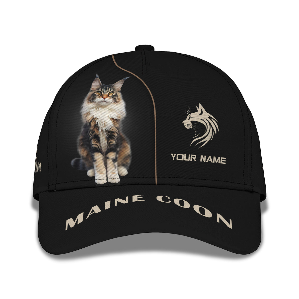 Custom Name 3D Maine Coon Full Print Classic Cap Gift For Maine Coon Lovers