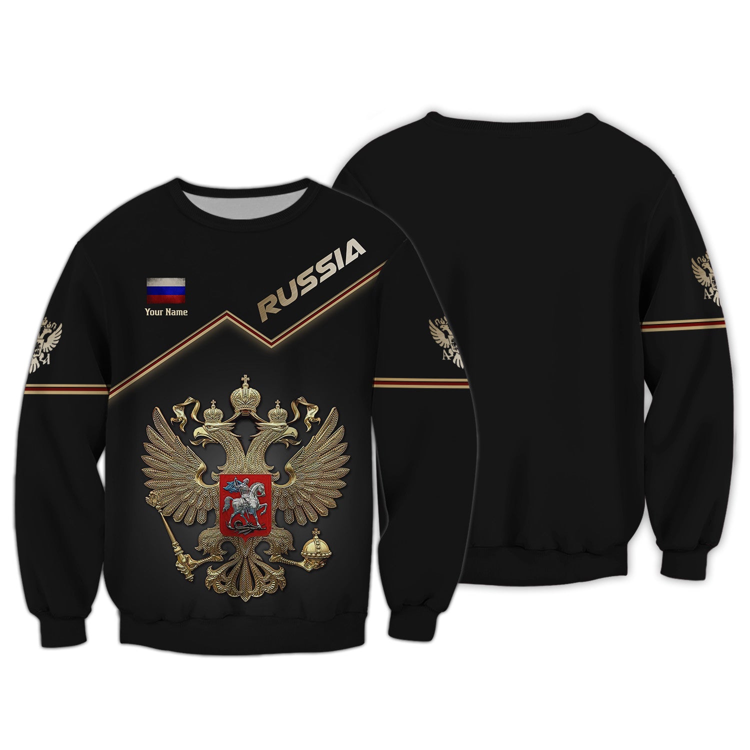 Russia Personalized Name 3D Shirt Custom Gift For Russia Lovers