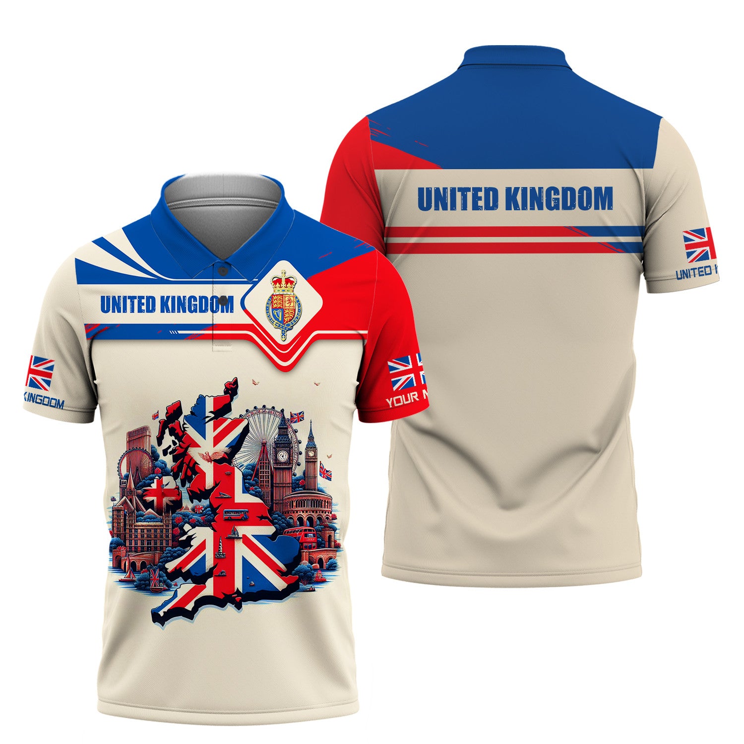 Custom Name UK 3D Full Print Shirt Personalized Gift For United Kingdom Lovers