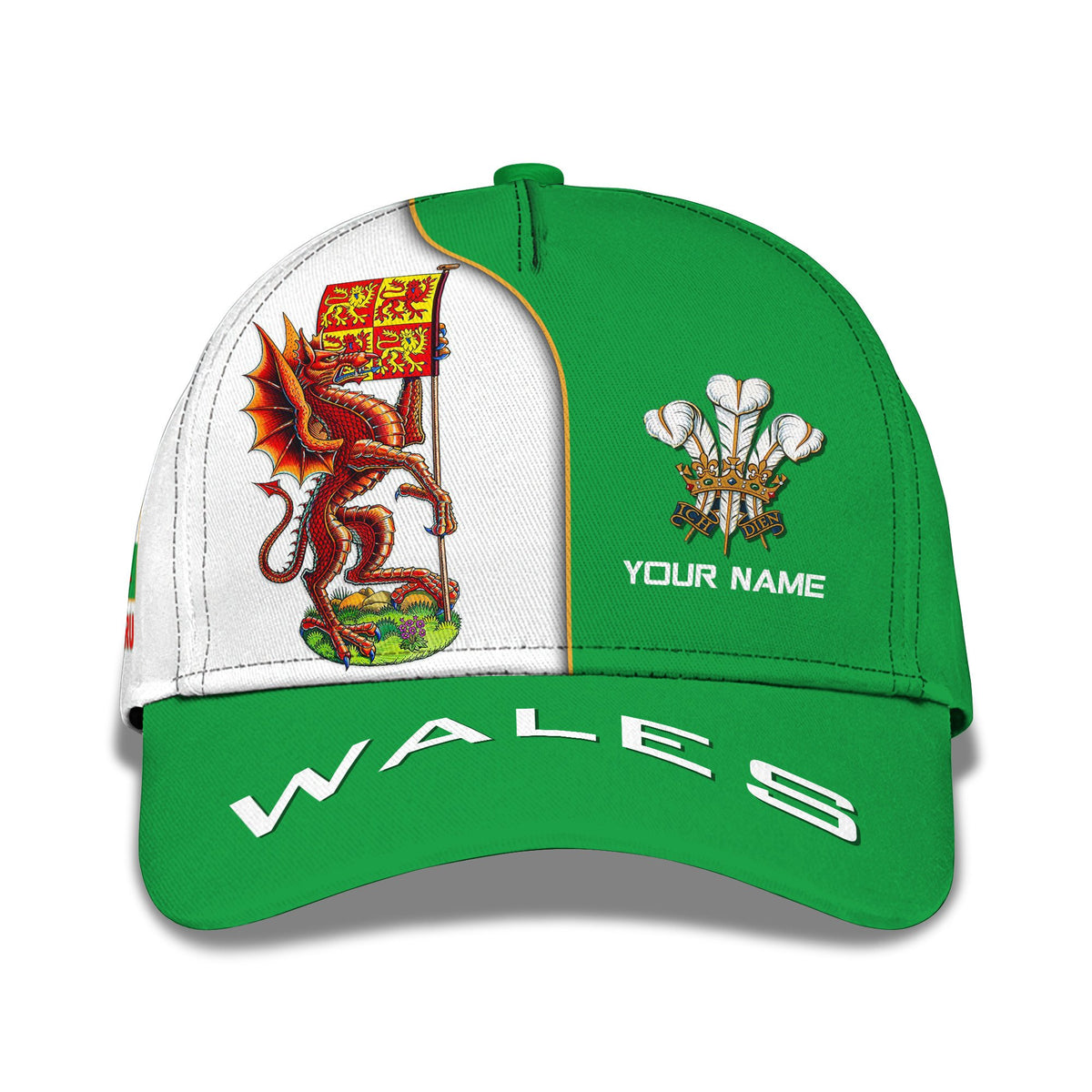 Unisex Wales Classic Cap Custom Name 3D Wales Classic Cap Gift For Wales Lovers