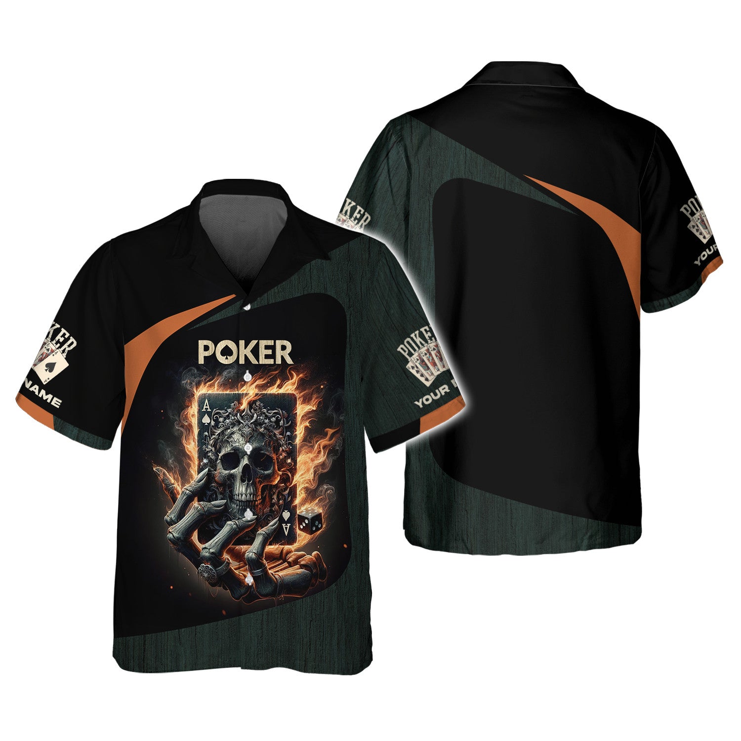 3D Full Print Poker Shirt Personalized Name Gift For Poker Lovers