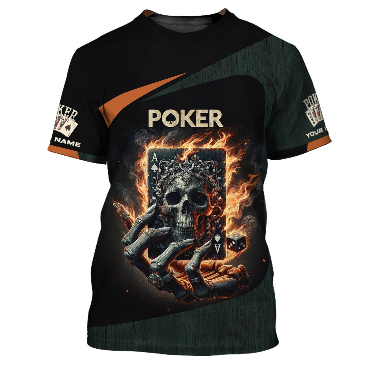 3D Full Print Poker Shirt Personalized Name Gift For Poker Lovers