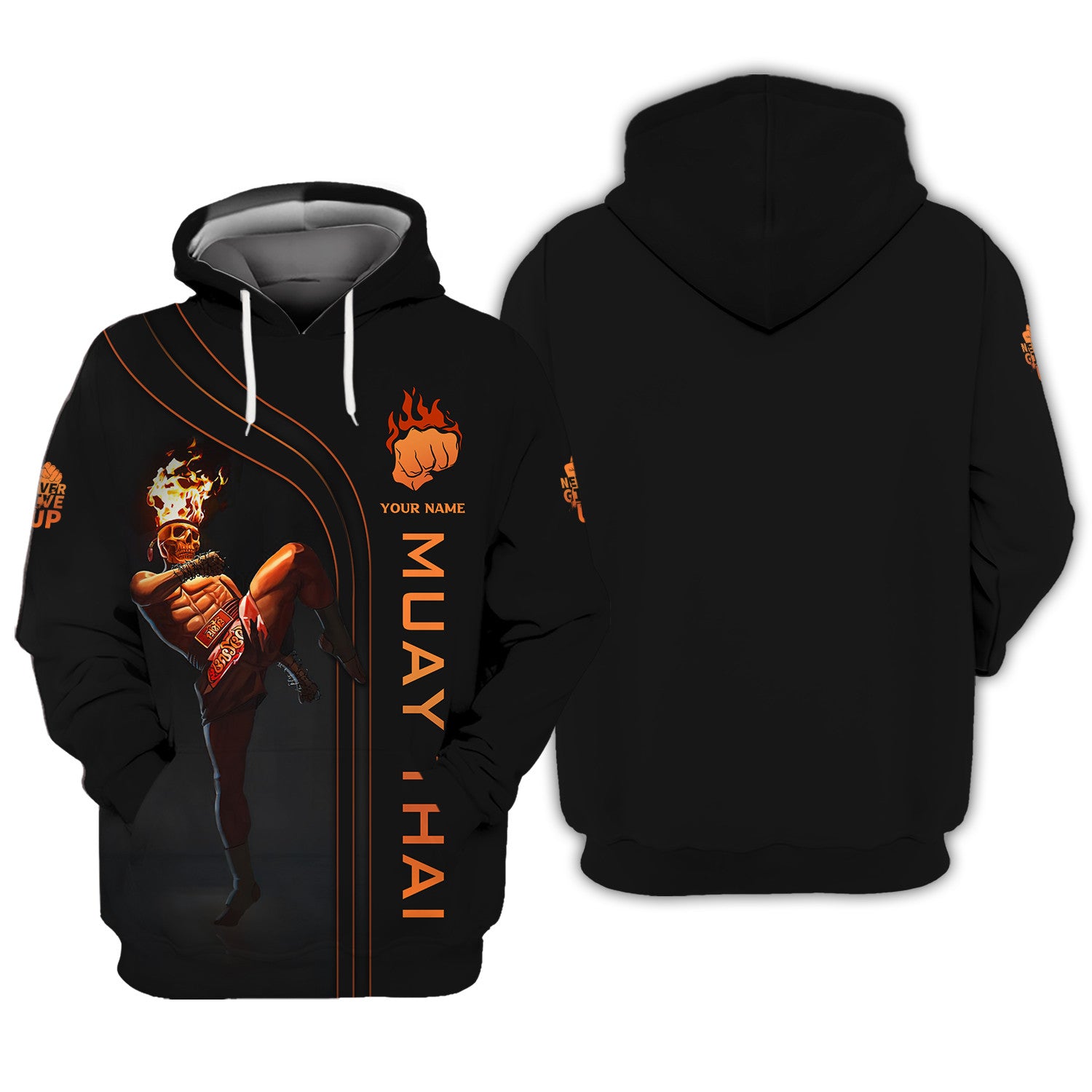 Muay Thai Fire Man Personalized Name Shirt Gift For Muay Thai Lovers