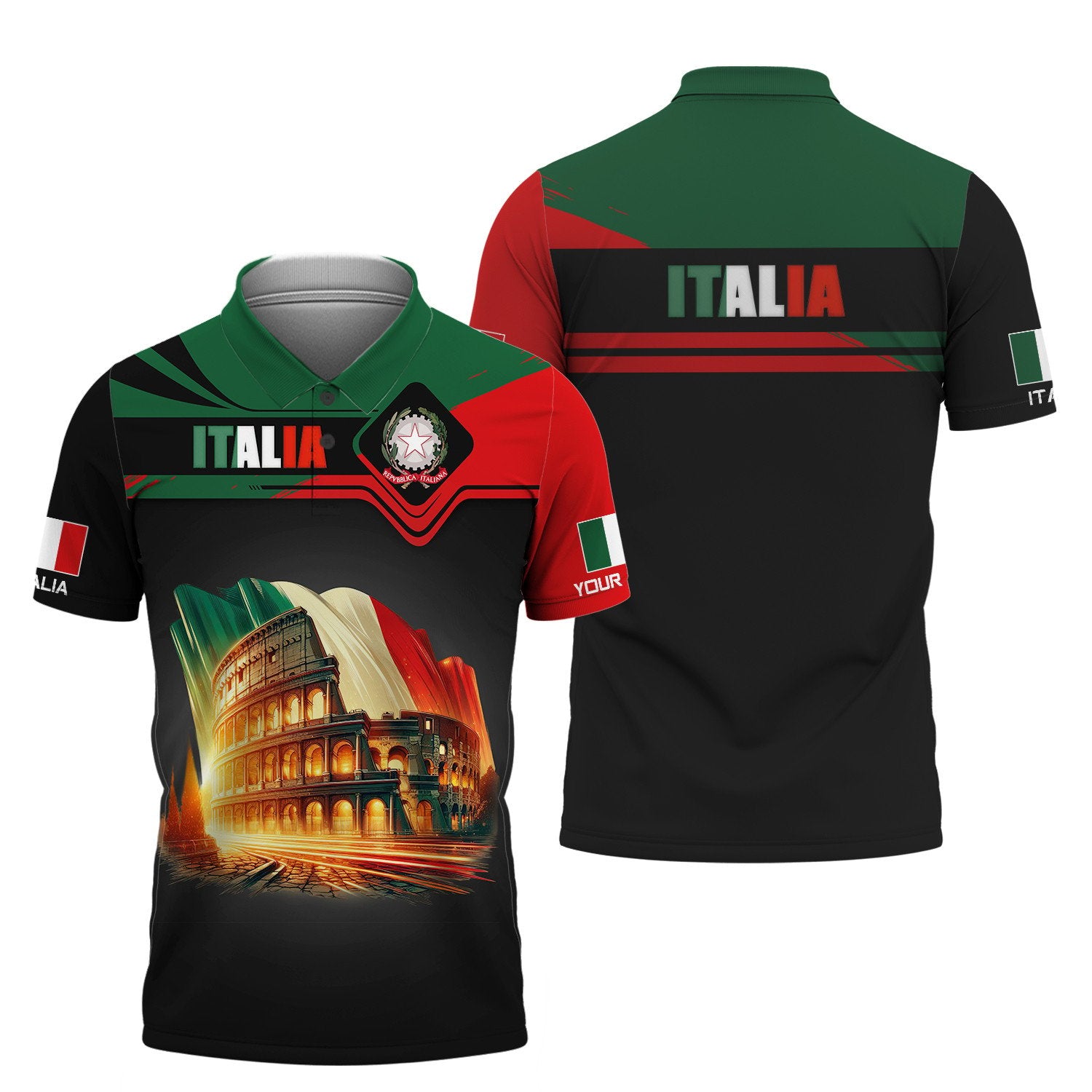 Colosseum Italy Personalized Name 3D Full Print Shirt Gift For Italy Lovers