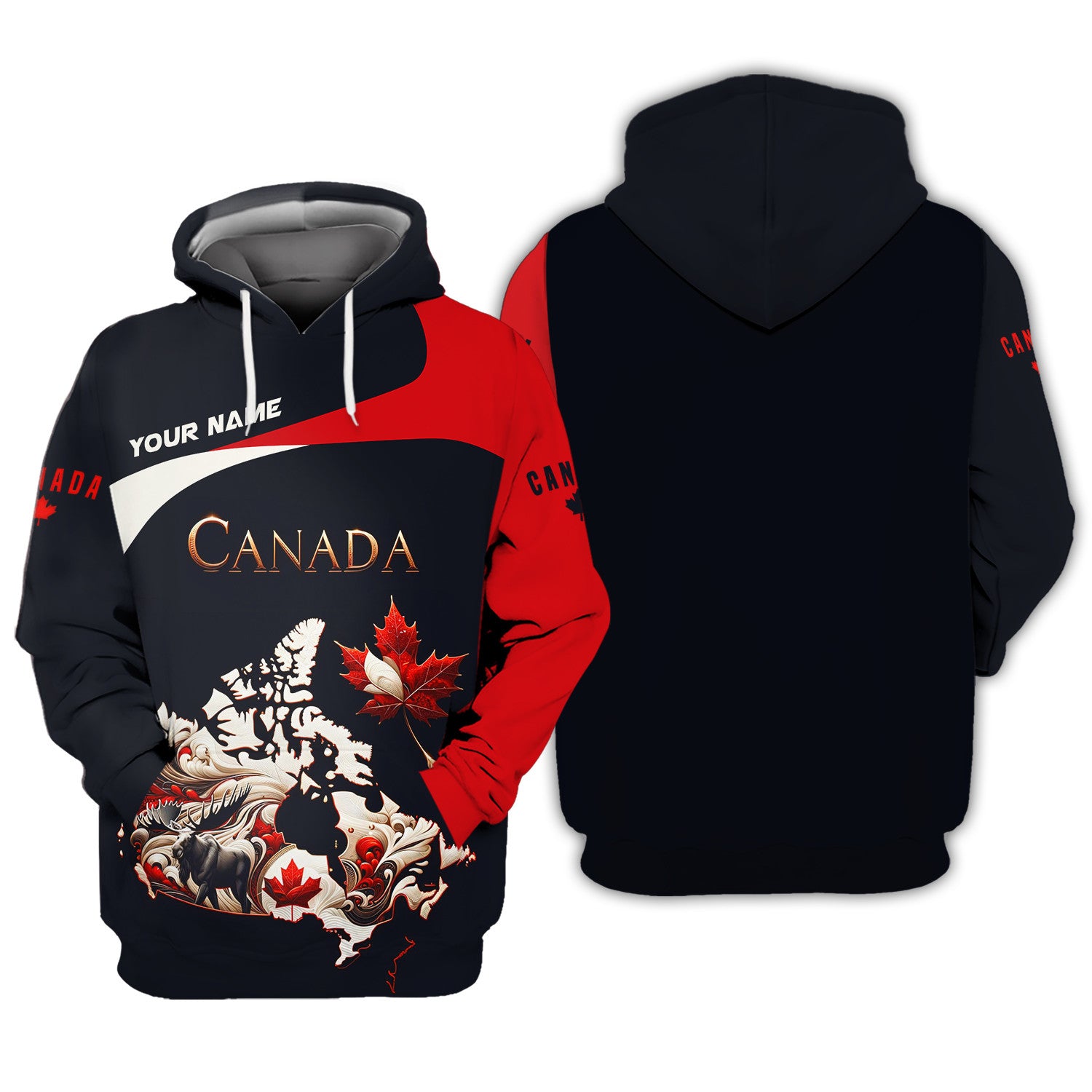 Canada Custom Name 3D Full Print Shirt Gift For Canada Lovers