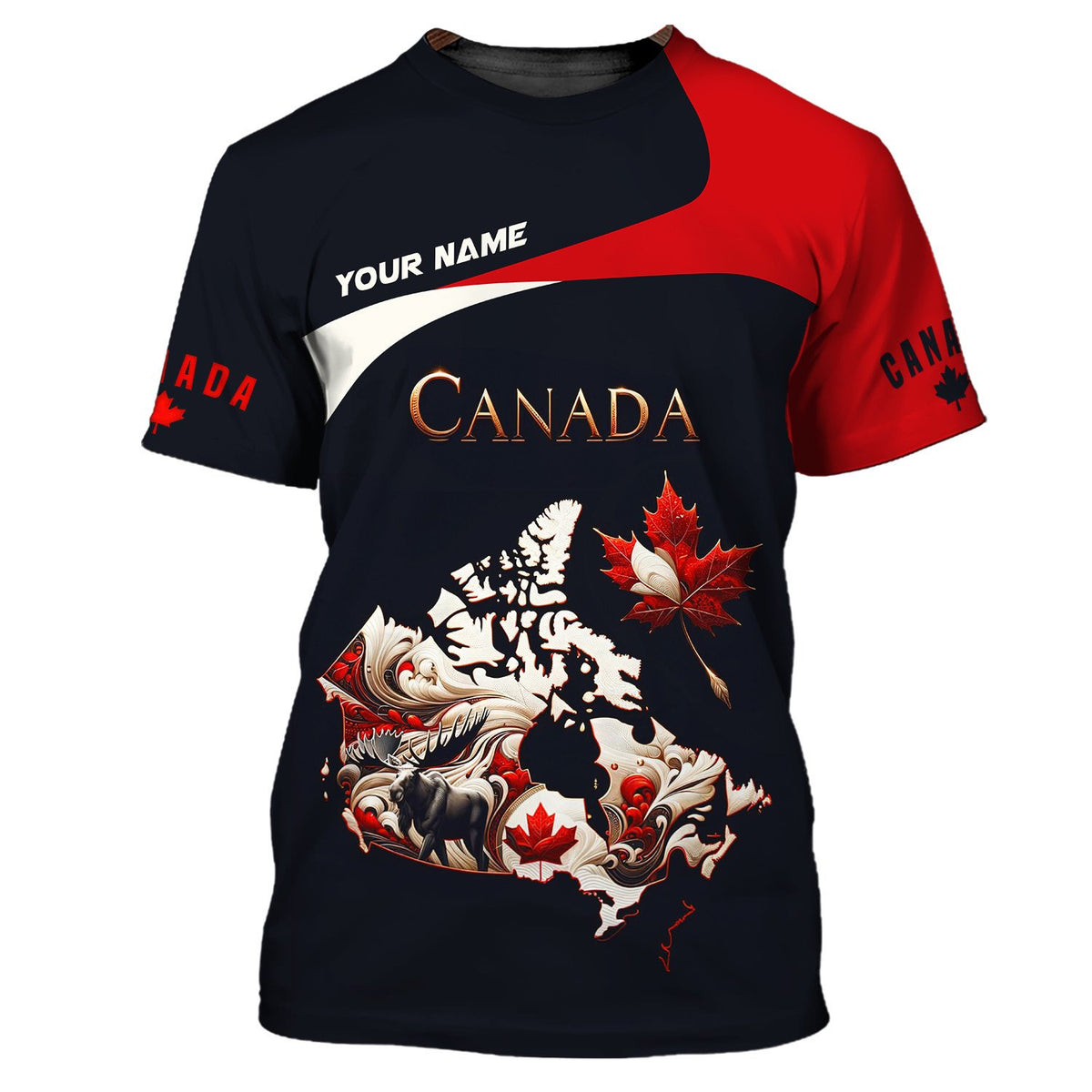 Canada Custom Name 3D Full Print Shirt Gift For Canada Lovers