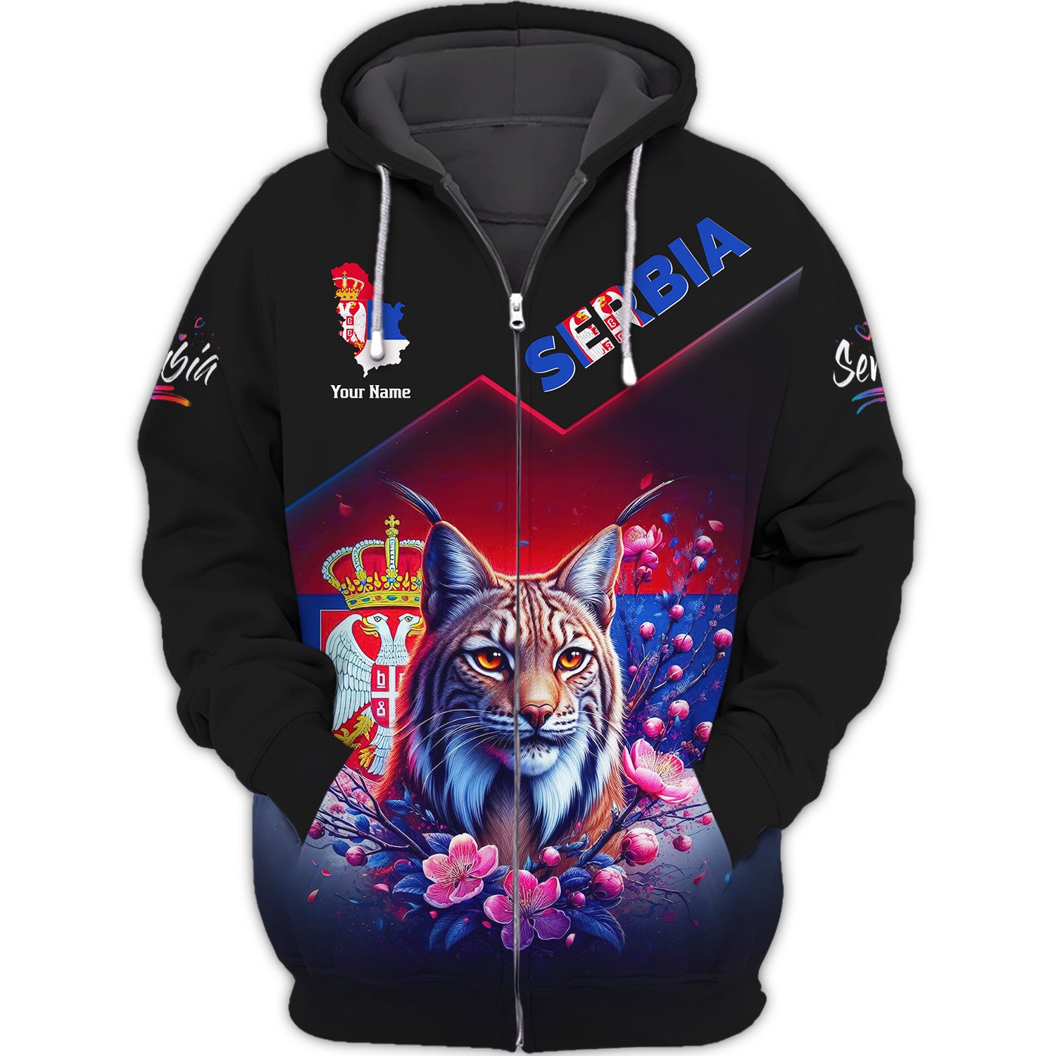 Love Serbia 3D Full Print Shirt Custom Gift For Serbia Lovers