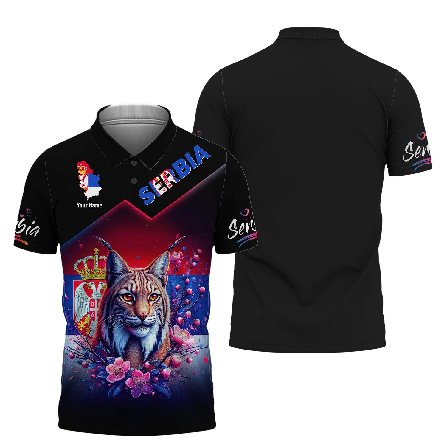 Love Serbia 3D Full Print Shirt Custom Gift For Serbia Lovers