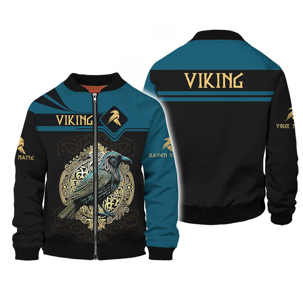 Raven Viking Personalized Name 3D Shirt Custom Gift For Viking Lovers