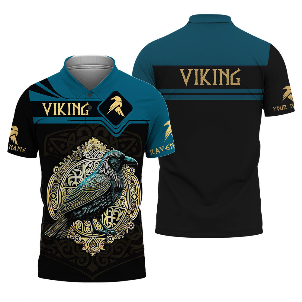 Raven Viking Personalized Name 3D Shirt Custom Gift For Viking Lovers