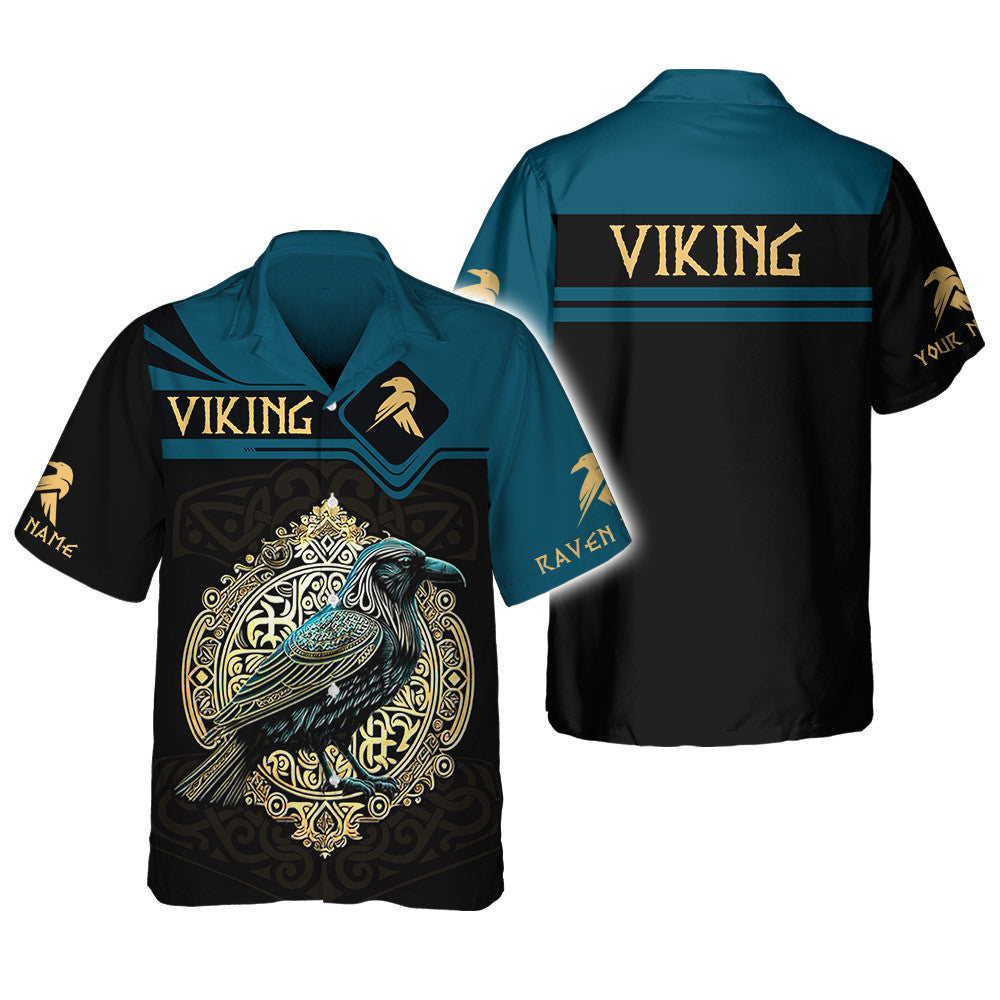 Raven Viking Personalized Name 3D Zipper Hoodie Custom Gift For Viking Lovers