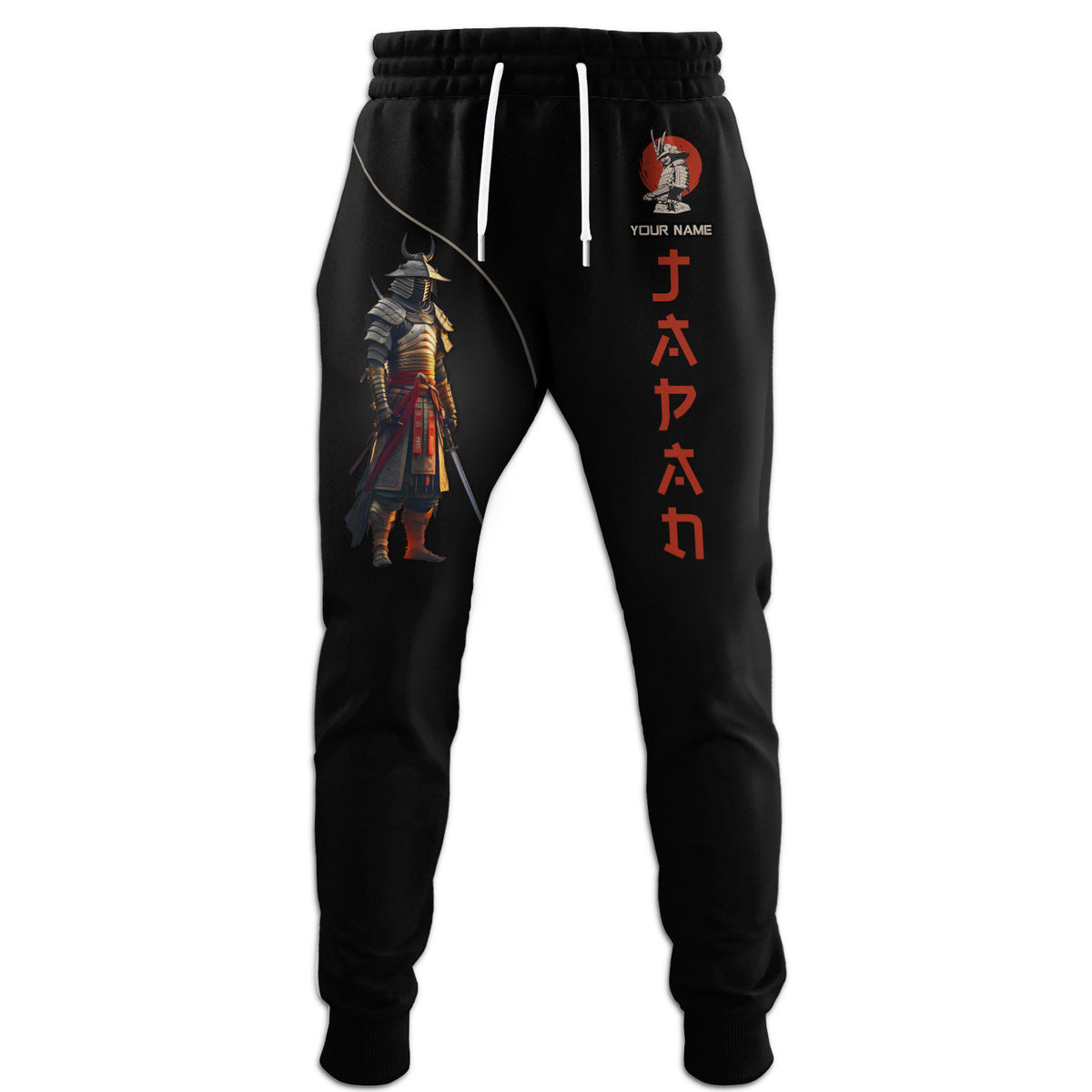 Japan Samurai Personalized Name 3D Sweatpants Custom Gift For Samurai Lovers