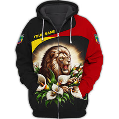 Ethiopia Personalized Name 3D Zipper Hoodie Custom Gift For Ethiopia Lovers