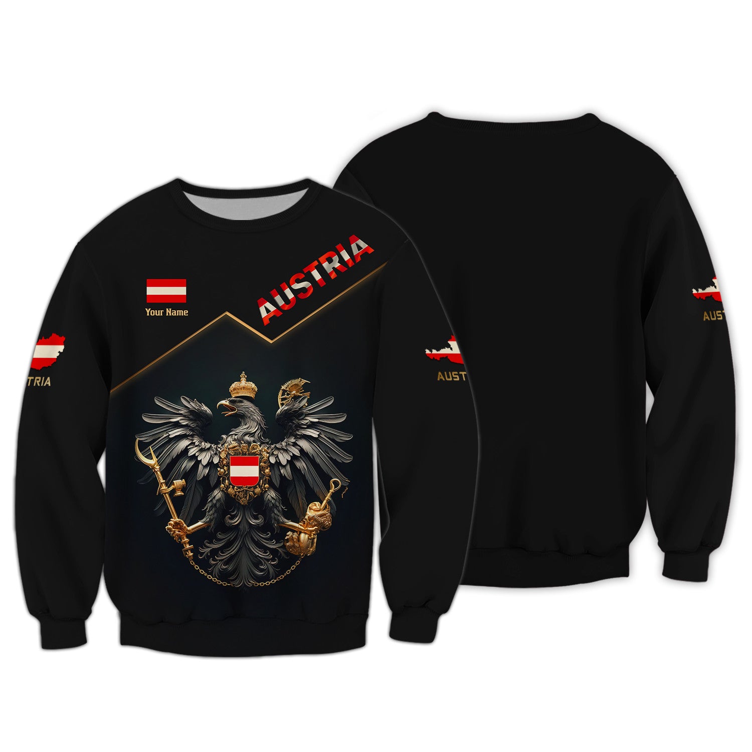 Austria Personalized Name 3D Shirt Custom Gift For Austria Lovers