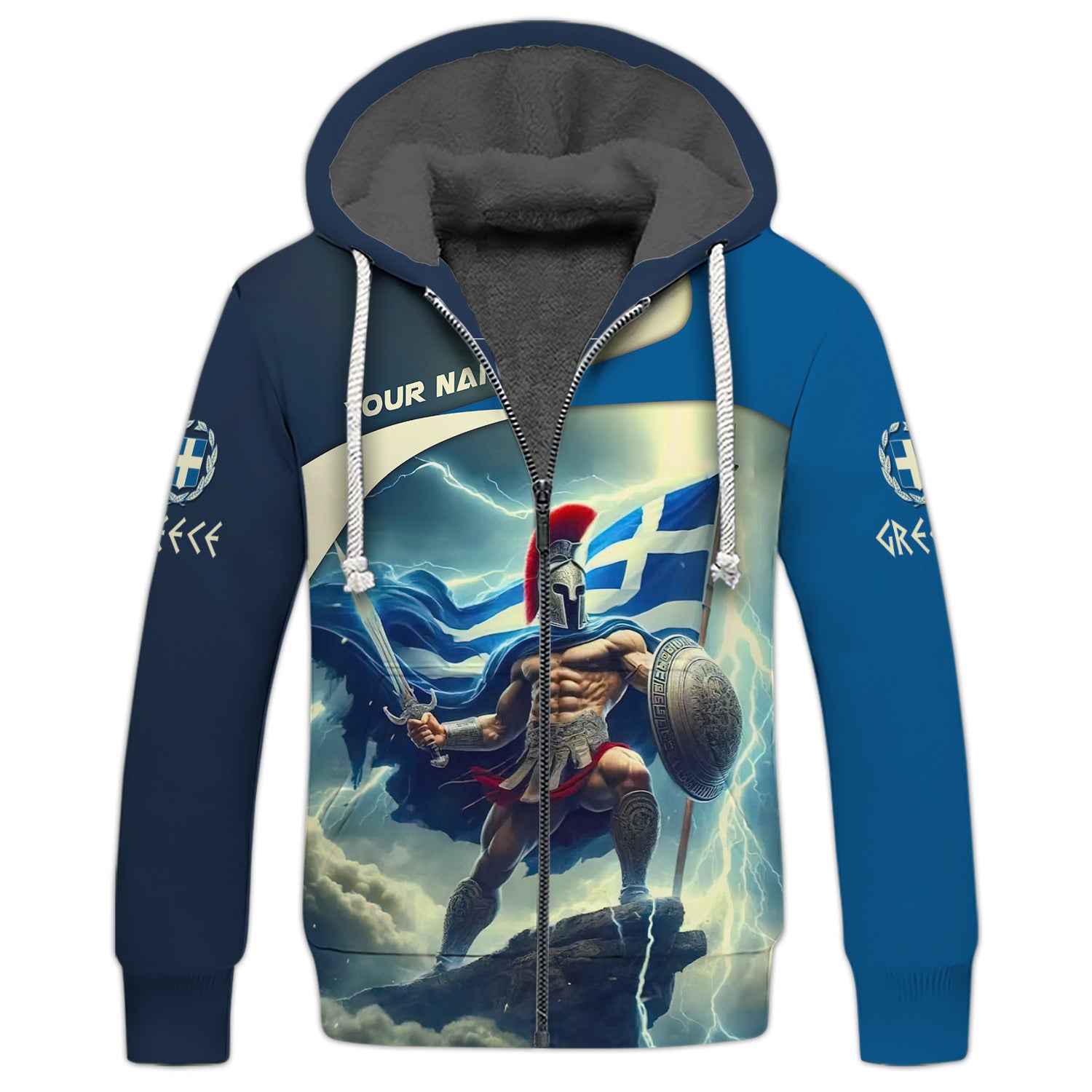 Greece Knight 3D Full Print Shirt Personalized Name Gift For Greece Lovers