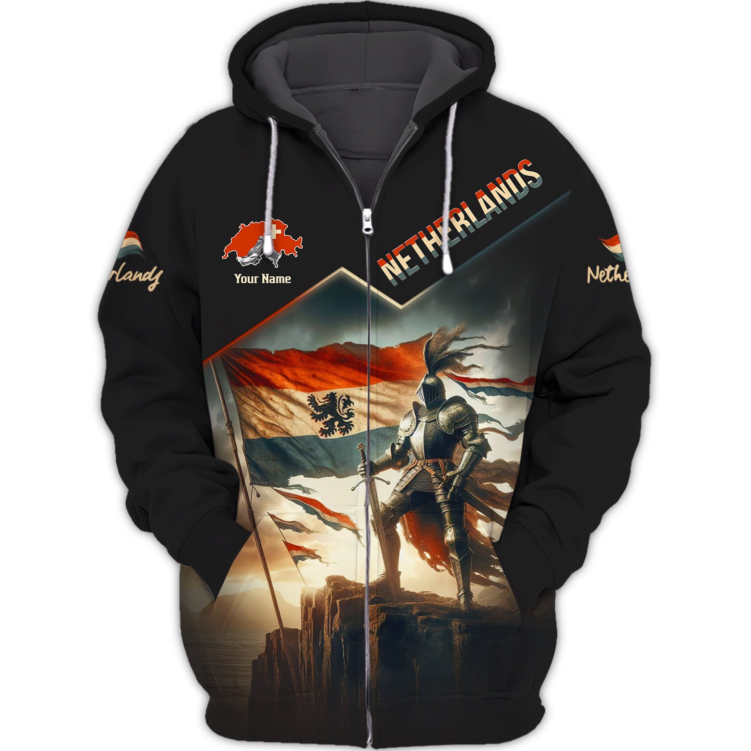 Netherland Flag Custom Tshirt Netherland Knight 3D Shirts